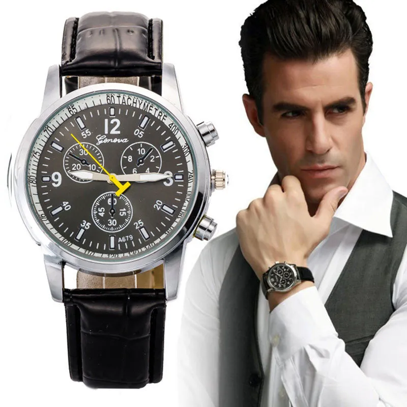 Geneva Date Quartz Wrist Watch