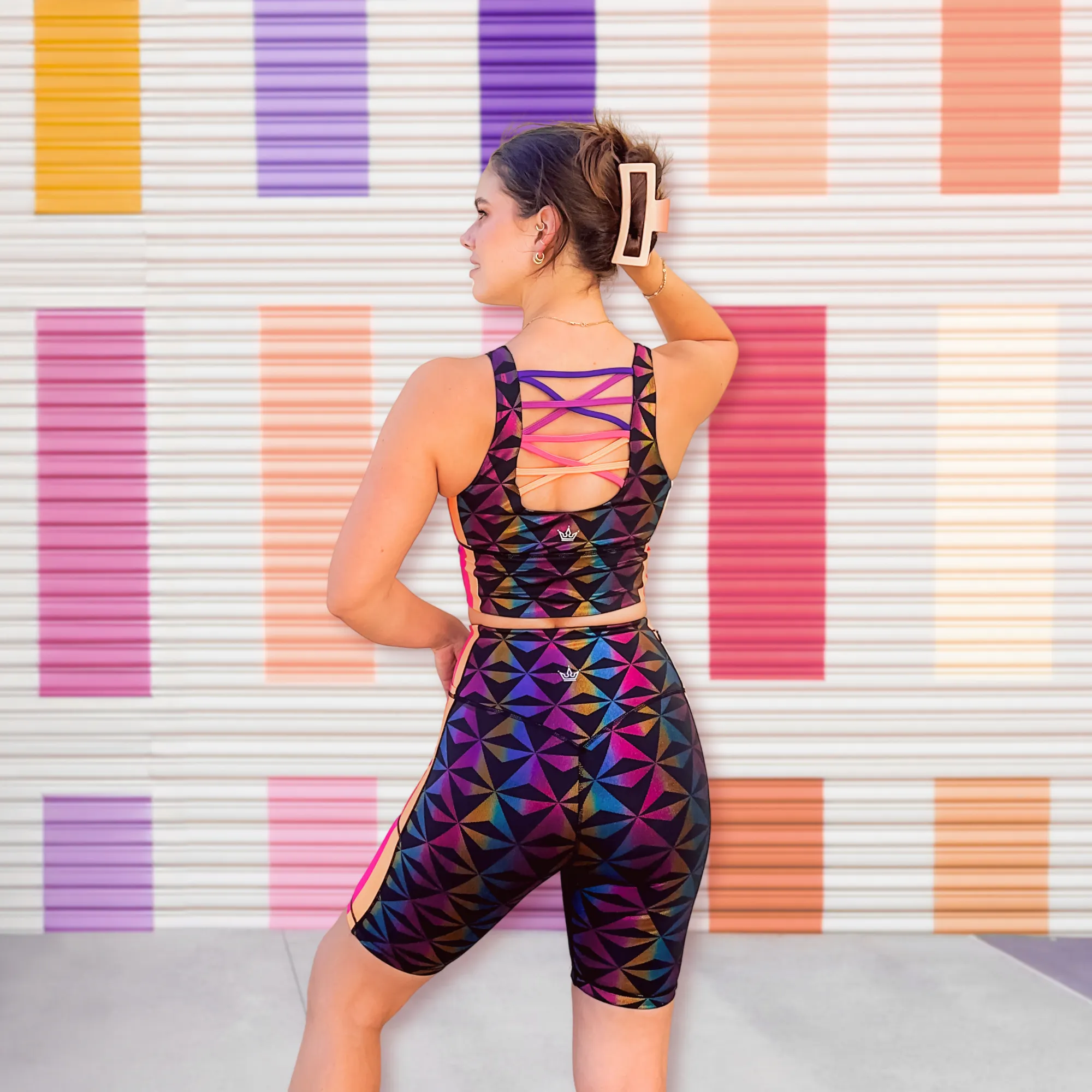 Geodesic Night Biker Shorts