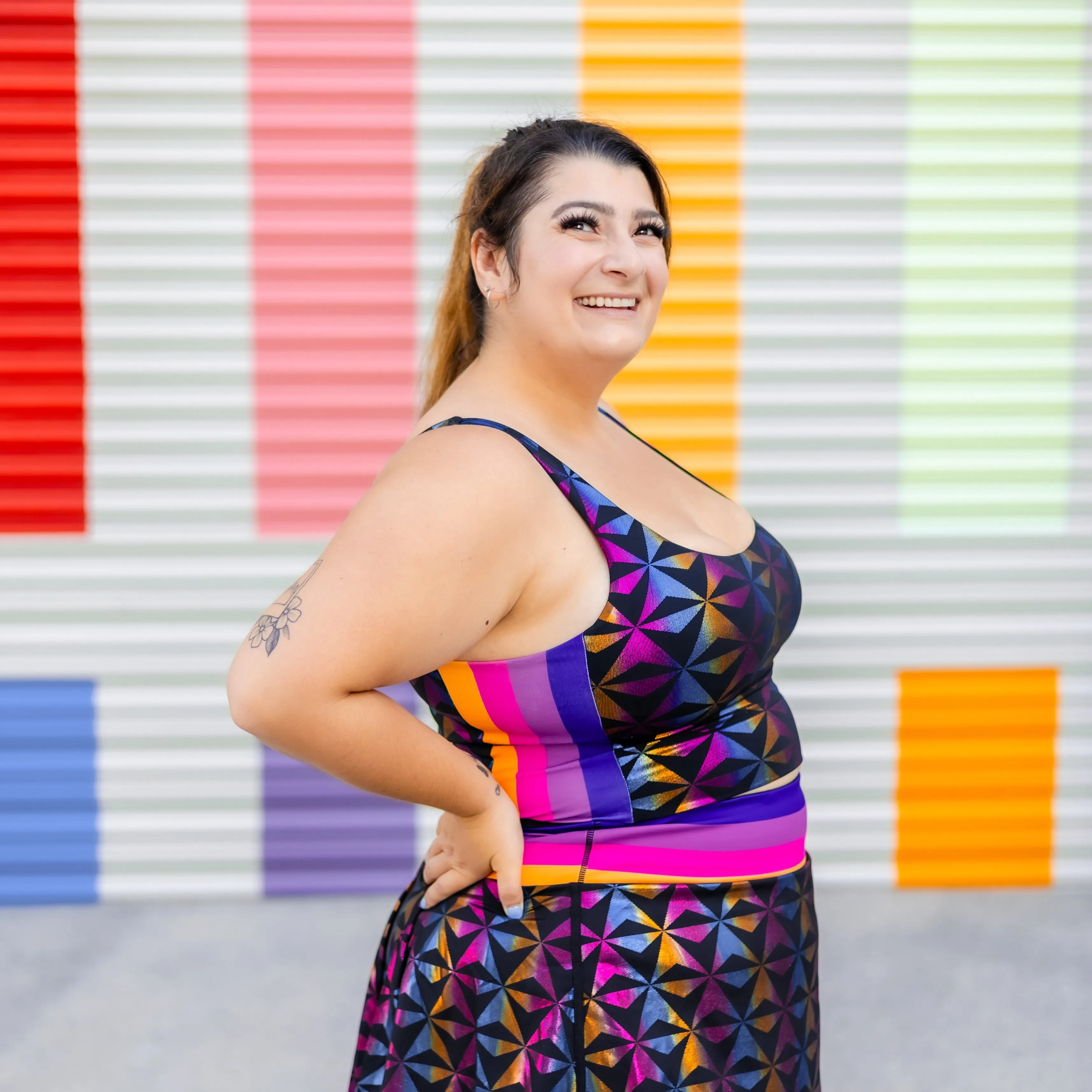 Geodesic Night Long Sports Bra