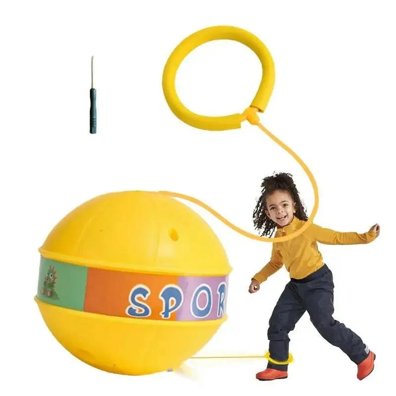 Glowing Ankle Skip Ball - Portable Swing Jump Ball for Bouncing Games and Game Prizes