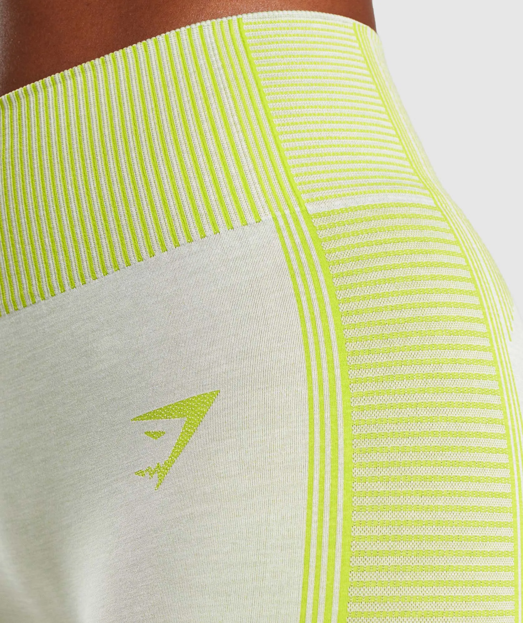 Gymshark Hyper Amplify Leggings - Light Grey Marl/Lime