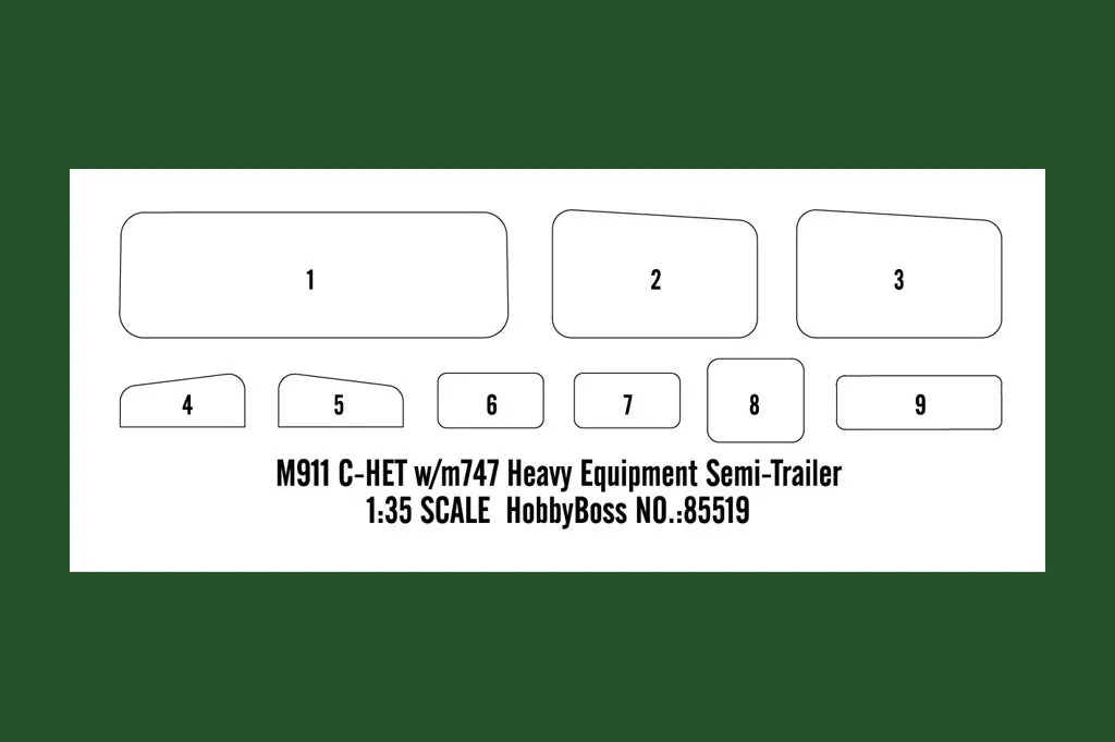 Hobby Boss Military 1/35 M911 C-HET w/m747 Heavy Equipment Semi-Trailer Kit
