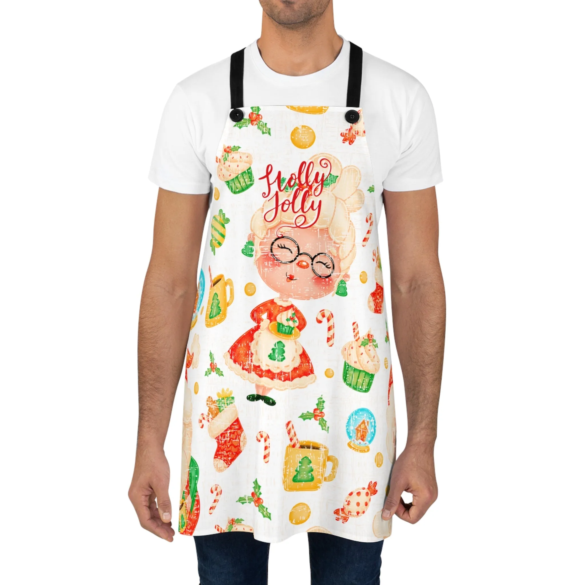 Holly Jolly Mrs. Claus Christmas Apron
