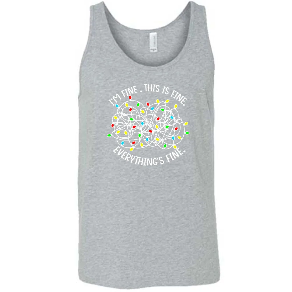I'm Fine. This Is Fine. Everything's Fine. Christmas Lights Shirt Unisex