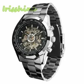 Irisshine i0376 New Luxury Steampunk Clock Mens Automatic Mechanical Wrist Watch Military Style Men Wristwatches men watches