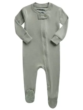 Khaki Baby Footed Sleepers