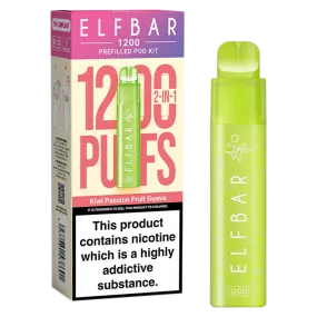 Kiwi Passion Fruit Guava Elfbar 1200 Pod Kit
