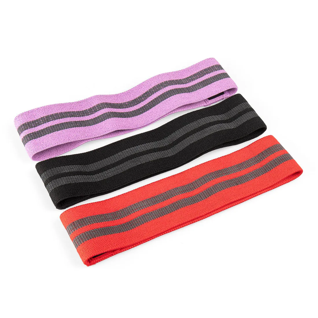 Knitted Mini Resistance Bands - Set of 3 with carry pouch