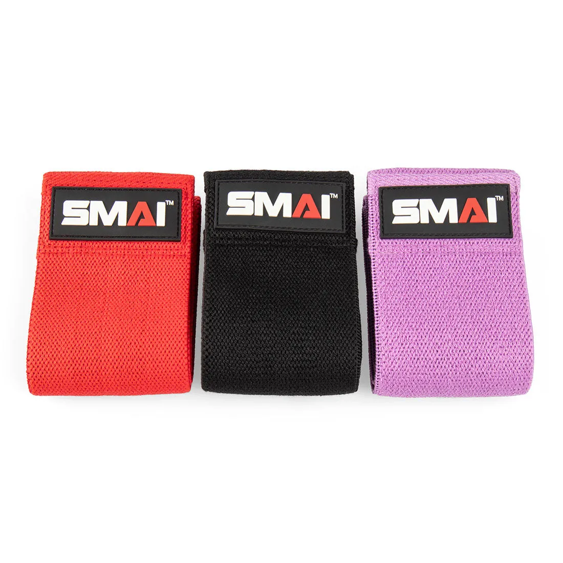 Knitted Mini Resistance Bands - Set of 3 with carry pouch
