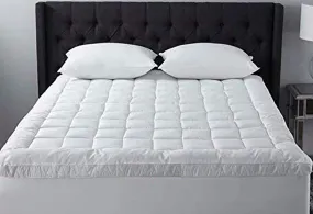 Kuber Industries Soft Microfibre 500 GSM Mattress Padding/Topper for Comfortable Sleep -White -6ft x 5ft - Queen (72x60inch)
