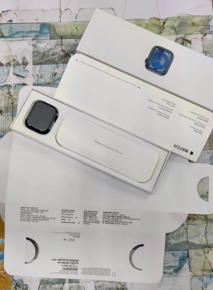 Latest Premium Apple iWatch Series 9 - 1:1 Copy - 45MM - With Apple Logo 🍎 {2024 Edition}