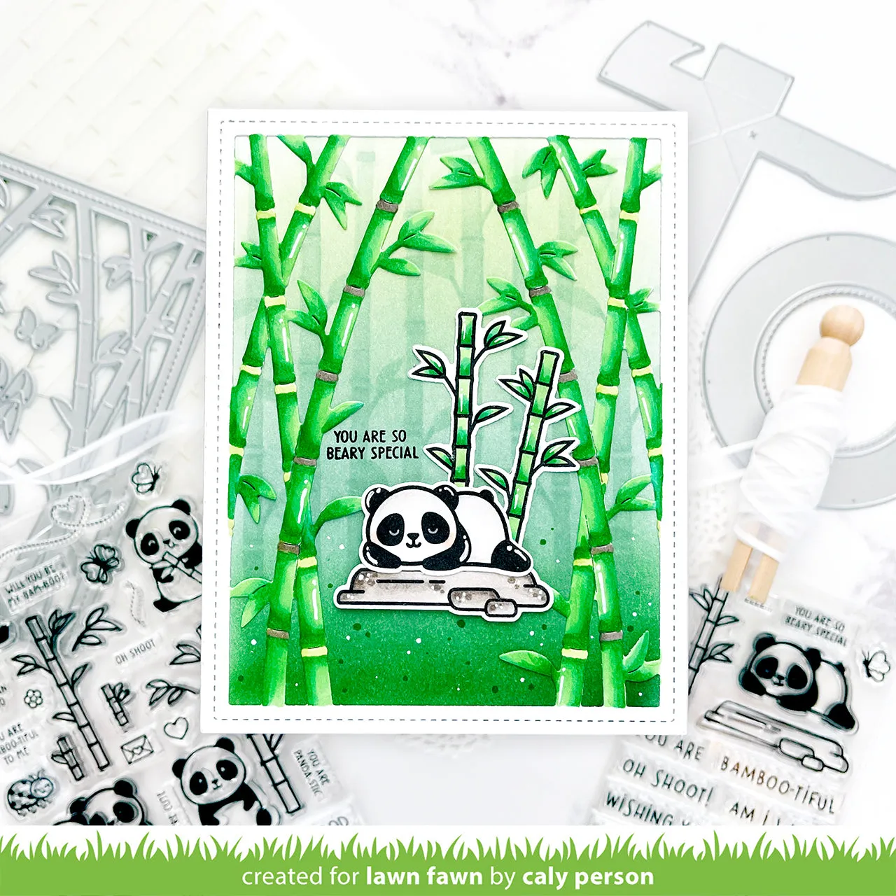 LAWN FAWN: I Heart Pandas Add-on | Stamp