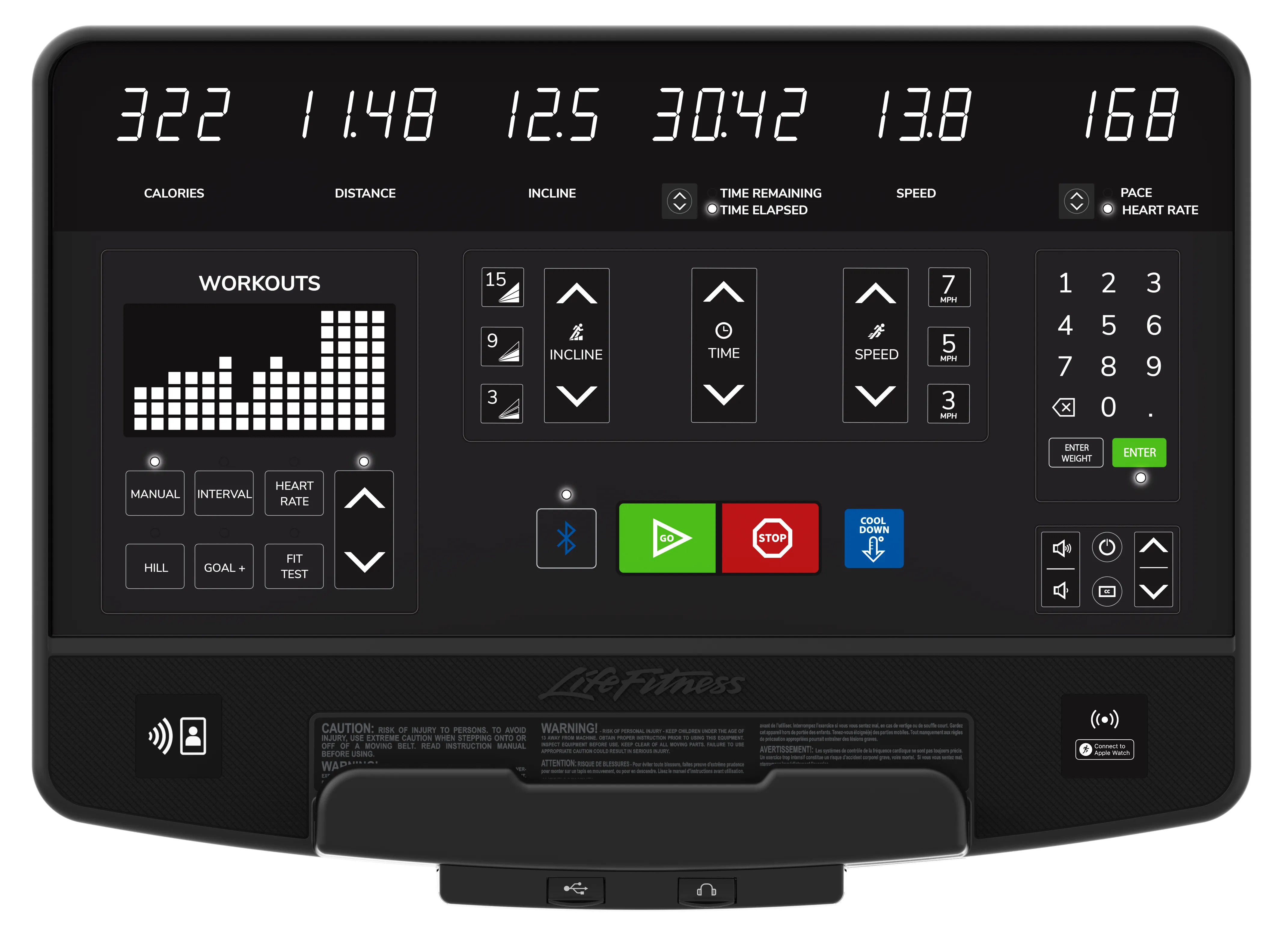Life Fitness Club Series   Treadmill w/ SL Console - Black