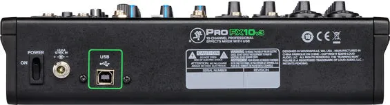 Mackie Pro FX10 v3 Professional Effects Mixer with USB  PROFX10V3