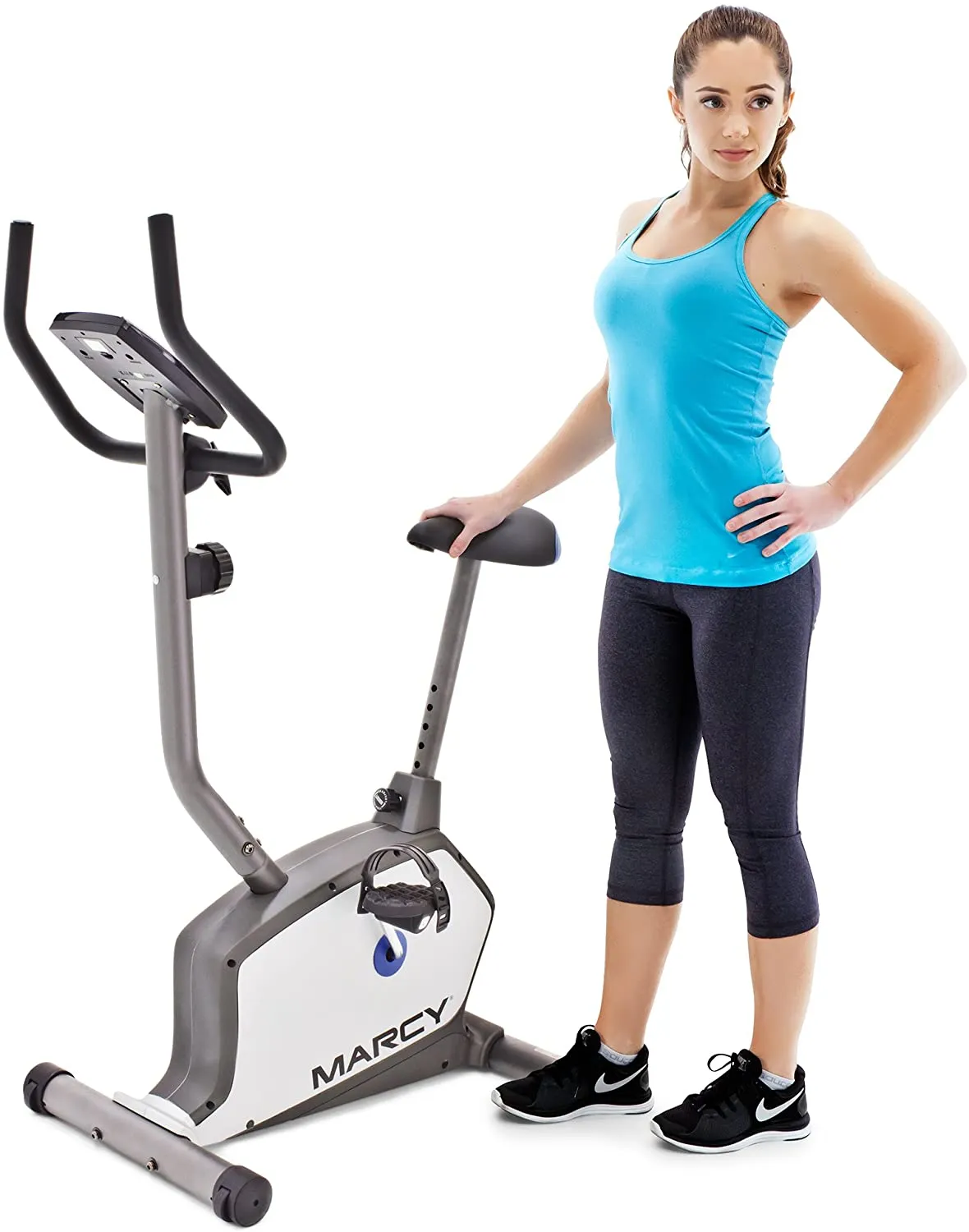 Marcy Upright Exercise Bike with Adjustable Seat NS-1201U