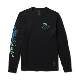 Mathis Long Sleeve Active Tee - Black Fjord
