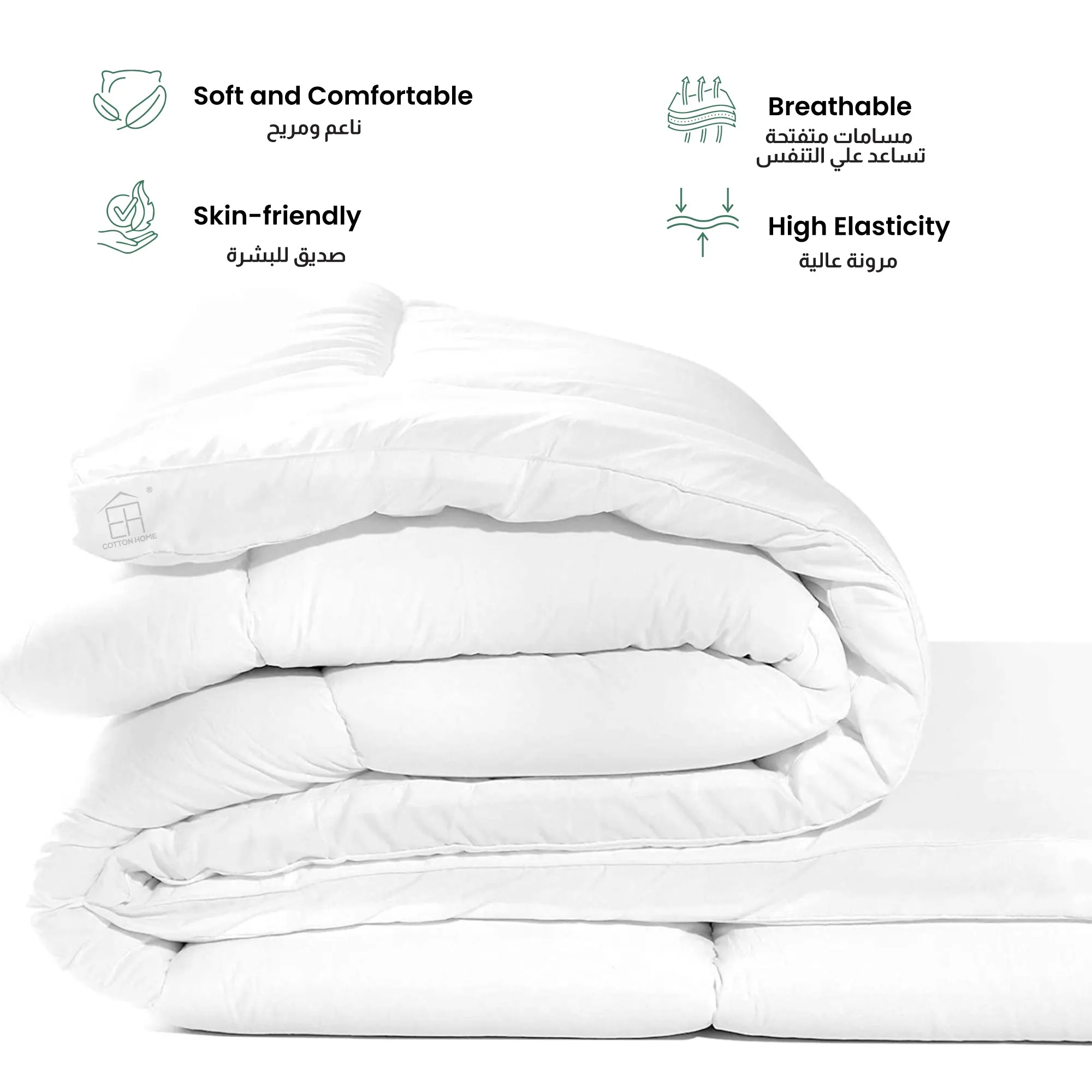 Mattress Topper 180x200 5cm - White
