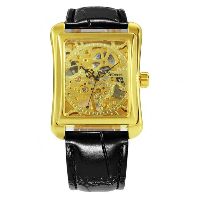 Men Gold Watch For Sale Top Brands Skeleton Mechanical WINNER Watches Мужские золотые часы