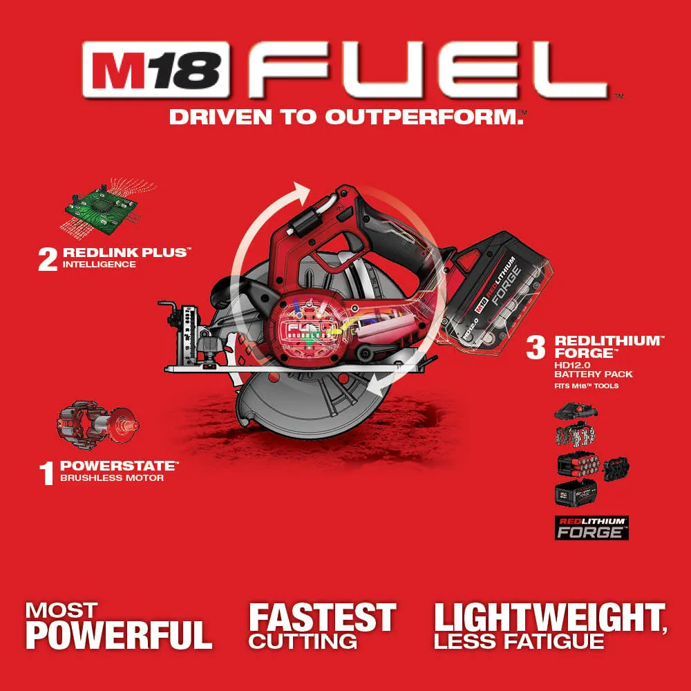 Milwaukee 2834-20B8F M18 FUEL 18V 7-1/4" Circular Saw w/ 8AH Forge Battery