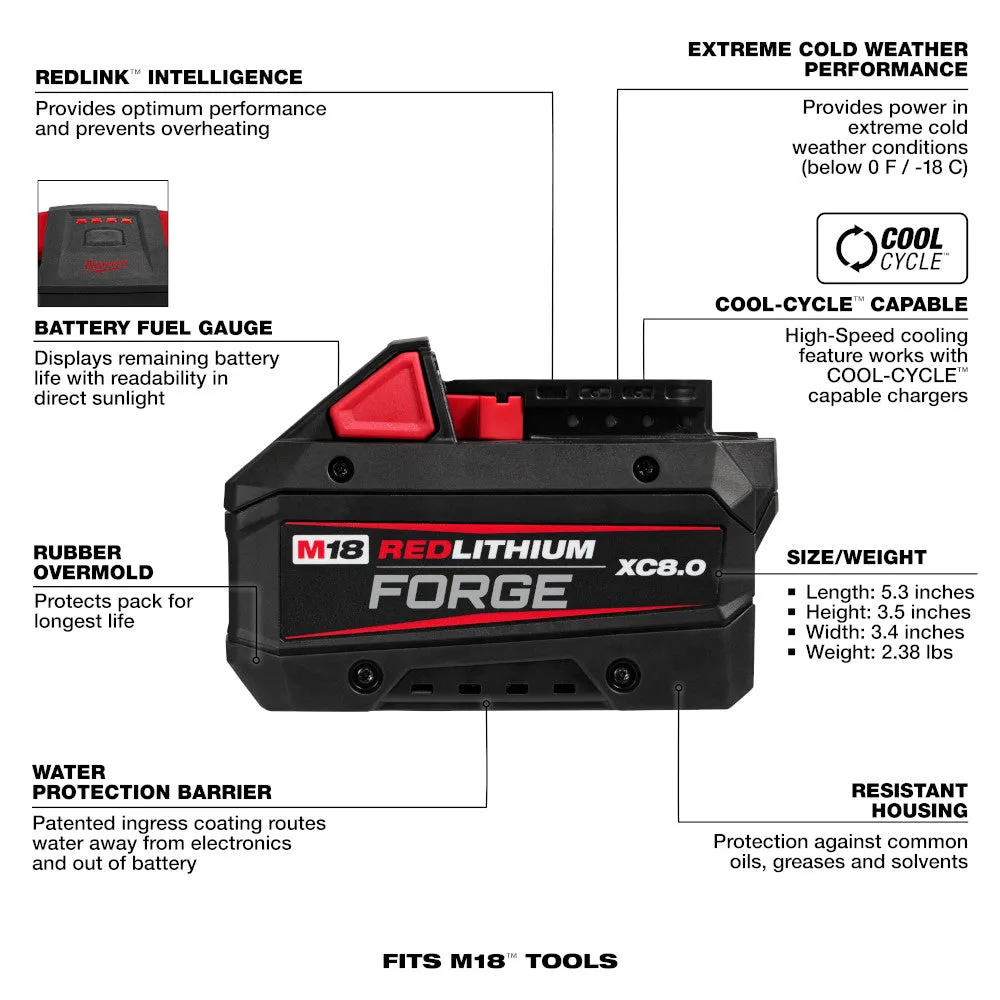 Milwaukee 2834-20B8F M18 FUEL 18V 7-1/4" Circular Saw w/ 8AH Forge Battery