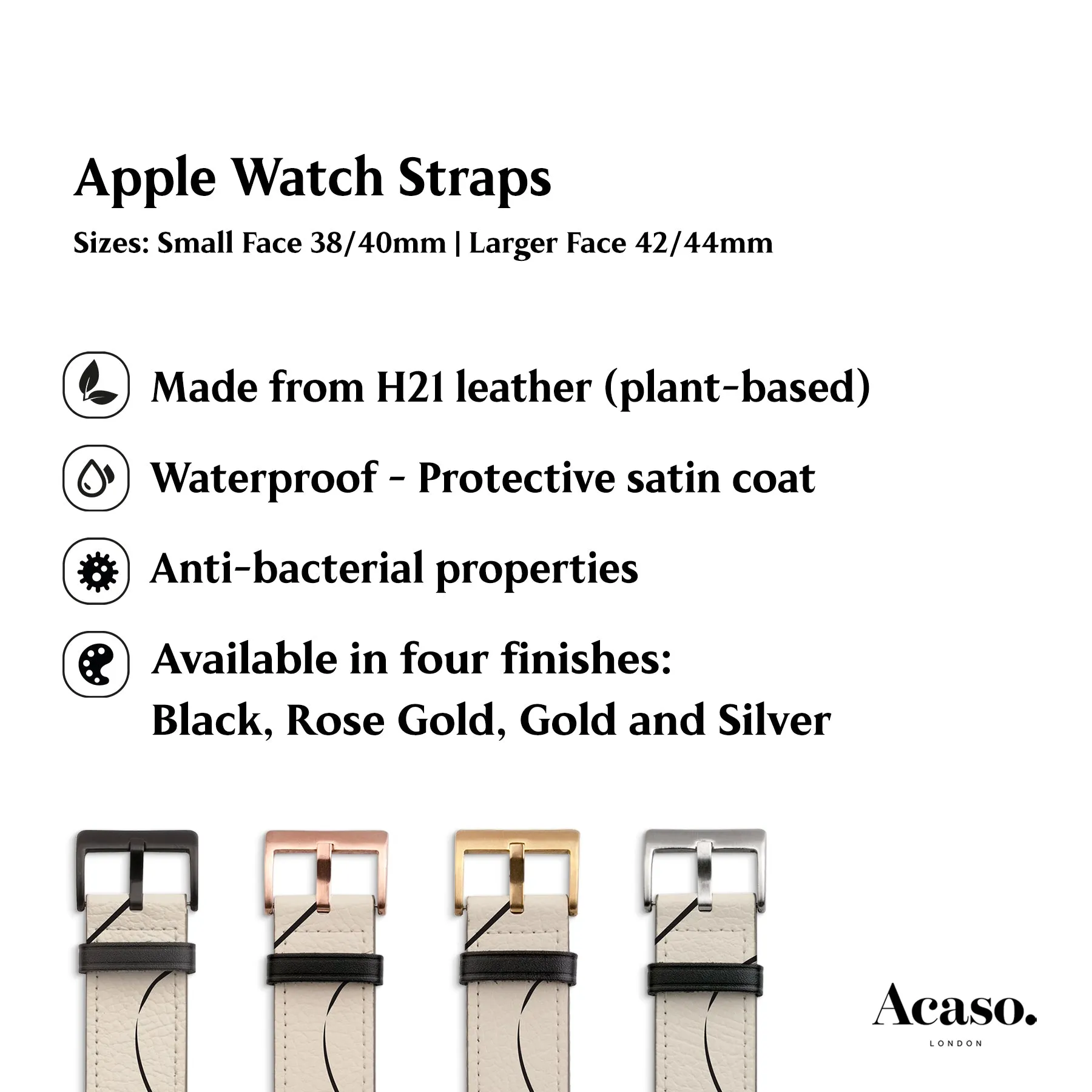 Minimal Ecru Apple Watch Strap