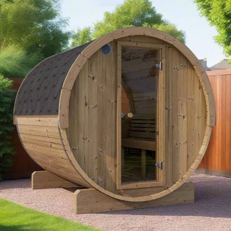 Model E8W 6 Person Barrel Sauna