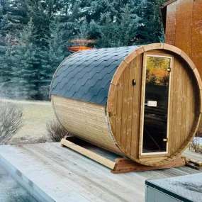 Model E8W 6 Person Barrel Sauna