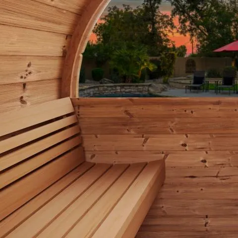 Model E8W 6 Person Barrel Sauna