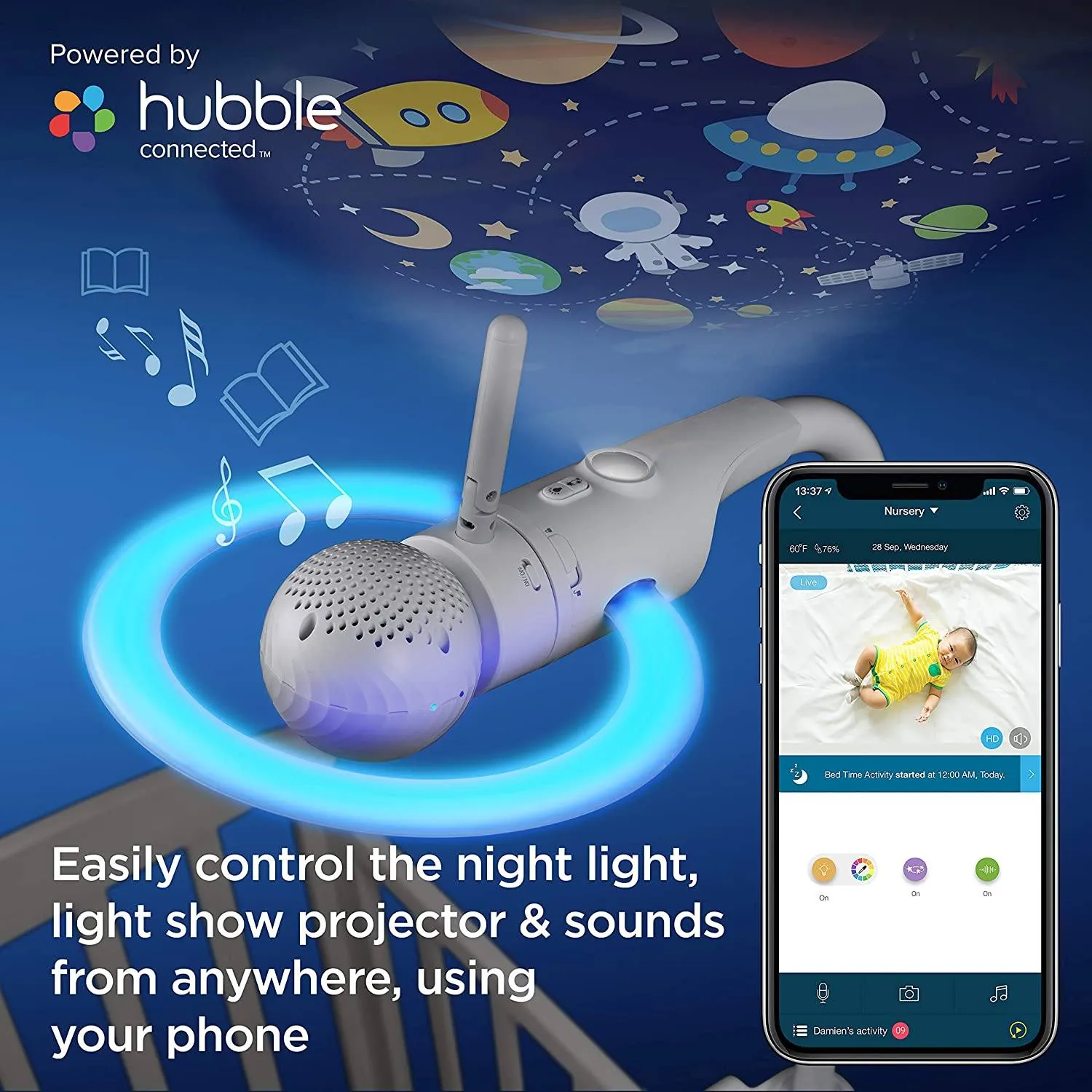 Motorola Halo  Video Baby Monitor - Infant Wi-Fi Camera with Overhead Crib Mount - 4.3-Inch Color Screen with Infrared Night Vision and Intercom (Refurbished)