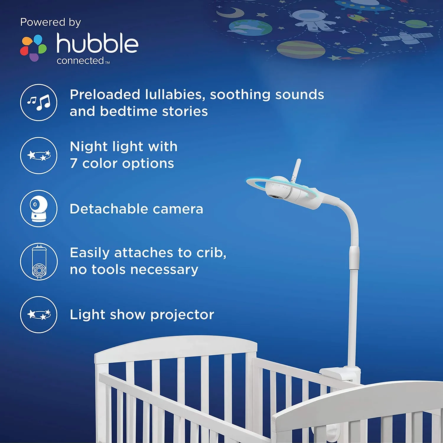 Motorola Halo  Video Baby Monitor - Infant Wi-Fi Camera with Overhead Crib Mount - 4.3-Inch Color Screen with Infrared Night Vision and Intercom (Refurbished)