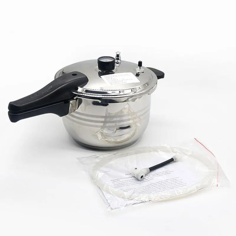 NEW Dental Lab Denture Curing Pressure Pot Sterilizing Pneumatic Polymerizing Pot with Pressure Gauge