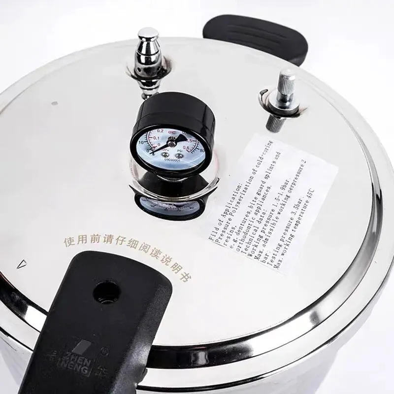 NEW Dental Lab Denture Curing Pressure Pot Sterilizing Pneumatic Polymerizing Pot with Pressure Gauge