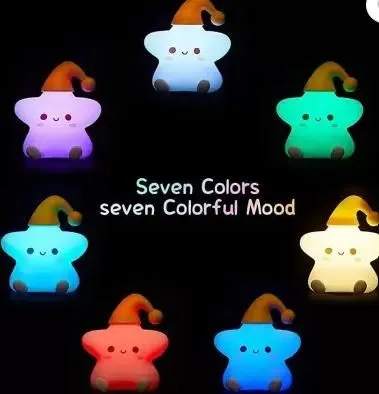Night Lights Silicone Star Night Lamp