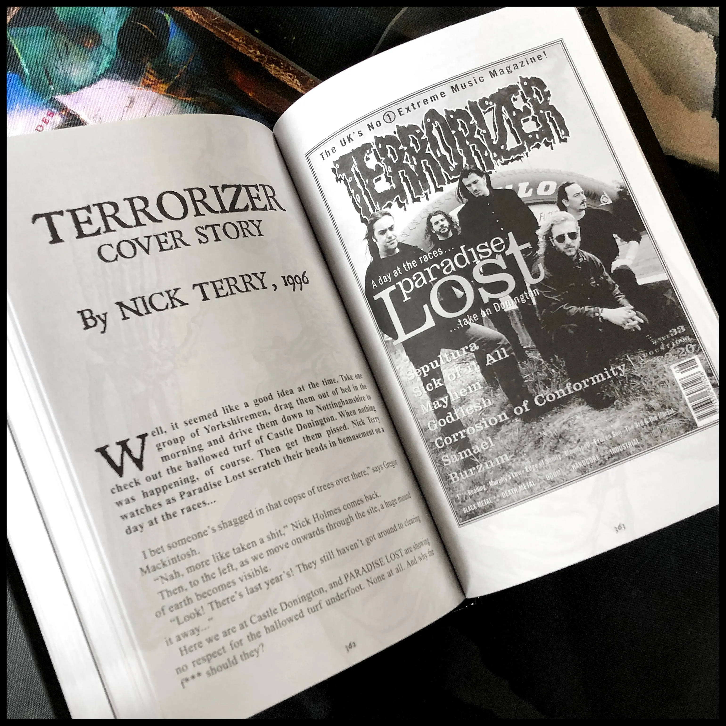 NO CELEBRATION: OFFICIAL PARADISE LOST BIOGRAPHY - Hardback Boxset inc flag, bookmark, 12 prints (last 3 copies)
