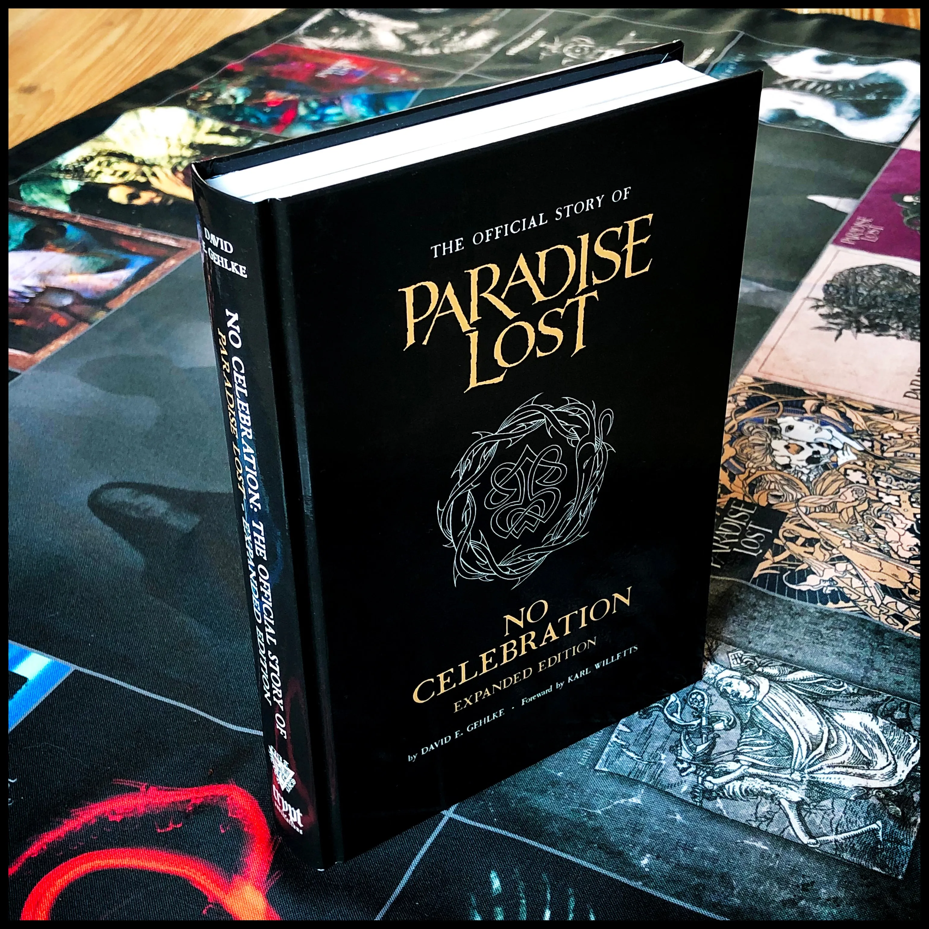 NO CELEBRATION: OFFICIAL PARADISE LOST BIOGRAPHY - Hardback Boxset inc flag, bookmark, 12 prints (last 3 copies)
