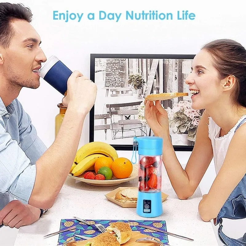 Portable Multifunction USB Rechargeable Electric Juicer for Smoothie and Protein Shakes Fruit Mixer