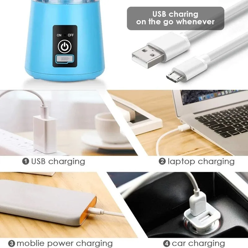 Portable Multifunction USB Rechargeable Electric Juicer for Smoothie and Protein Shakes Fruit Mixer