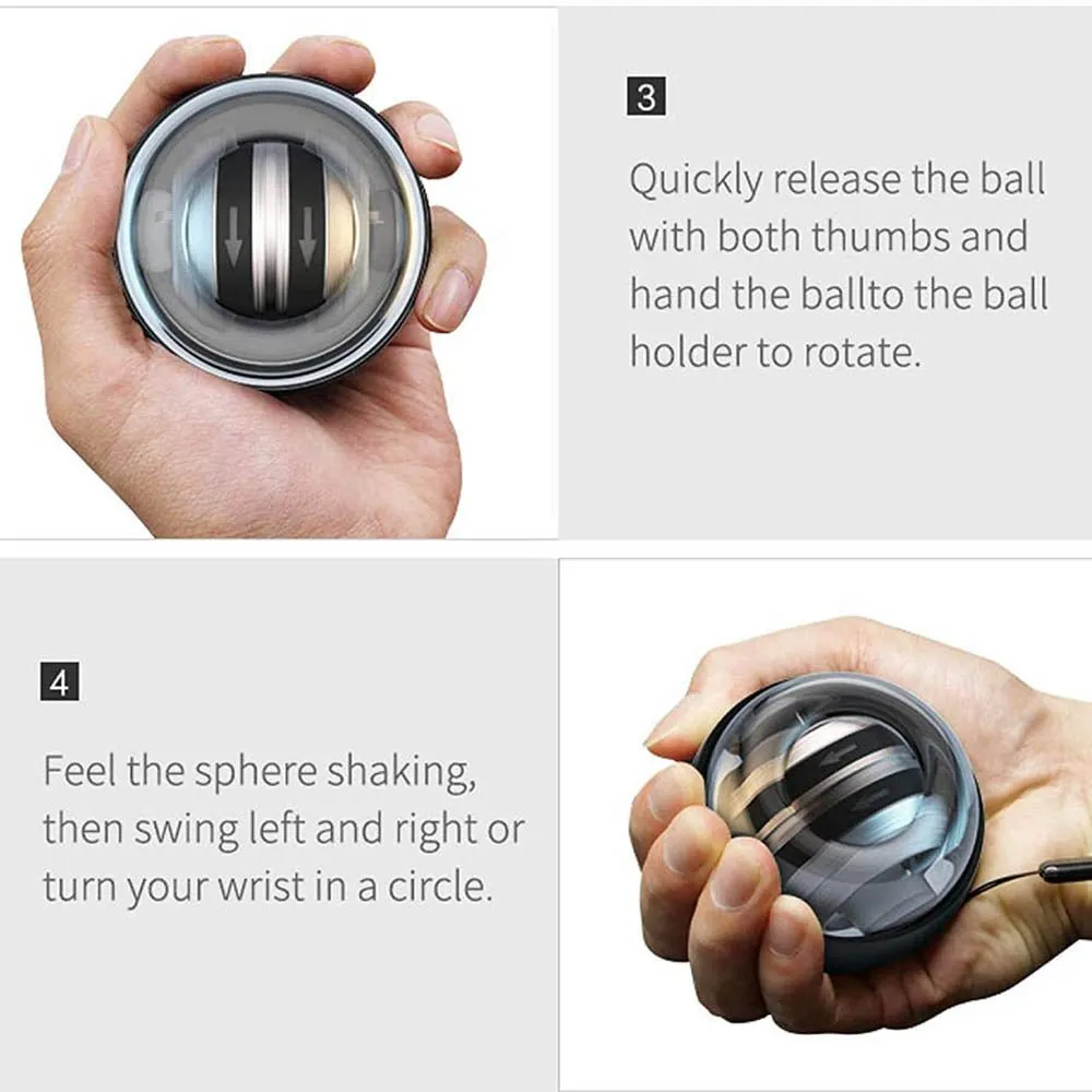 Powerball Wrist Ball Trainer LED Gyroscope - Arm, Wrist, Hand Strengthener