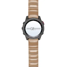 Rose Gold Ceramic Stainless Steel Garmin Fenix 6 / 7 / 8 (47MM) Band
