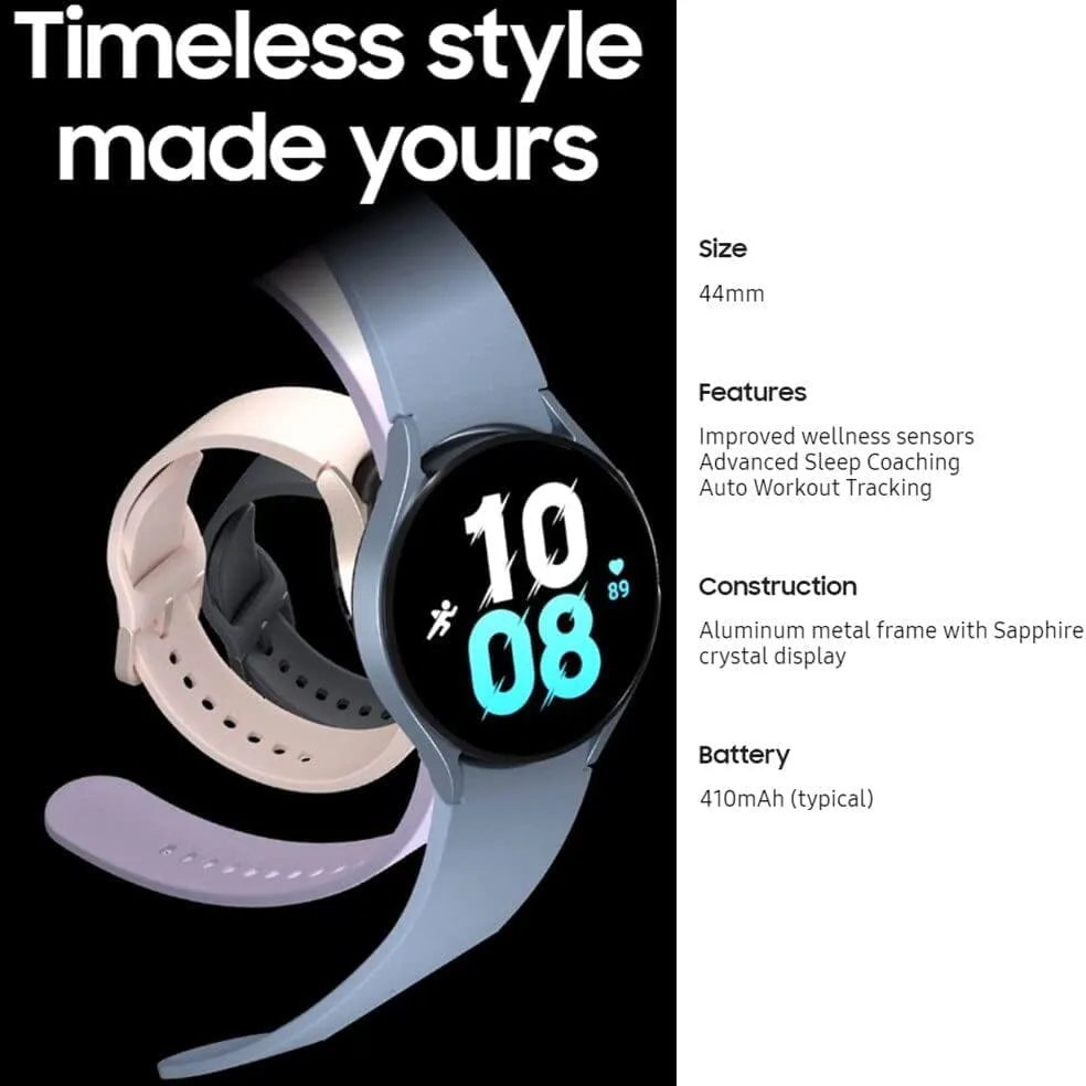 Samsung Galaxy Watch 5 (44mm, WIFI   4G LTE) 1.4" Super AMOLED Smartwatch (Refurbished)