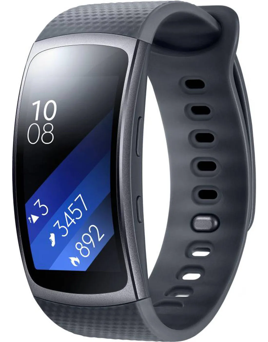 Samsung Gear Fit 2 Black Smartwatch  (Black Strap L)