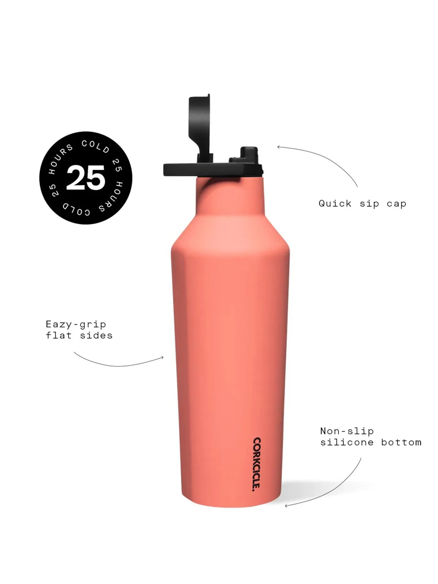 Series A 20oz Neon Lights Coral Sport Canteen