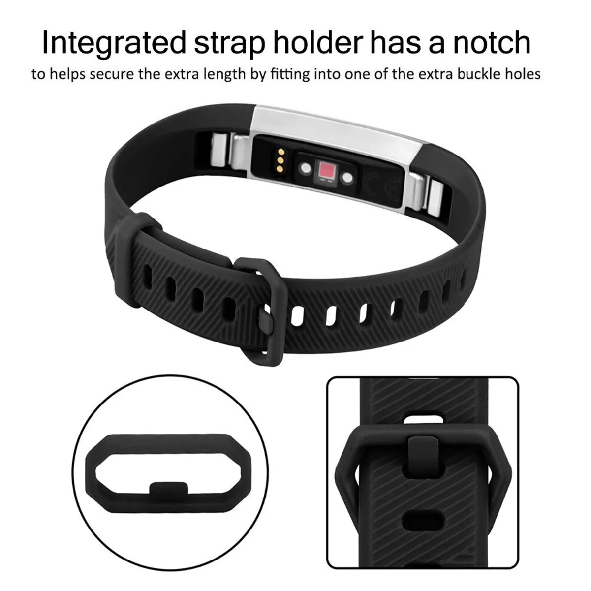 Silicone Strap For Fitbit Alta Bands/Alta HR/Ace-Black