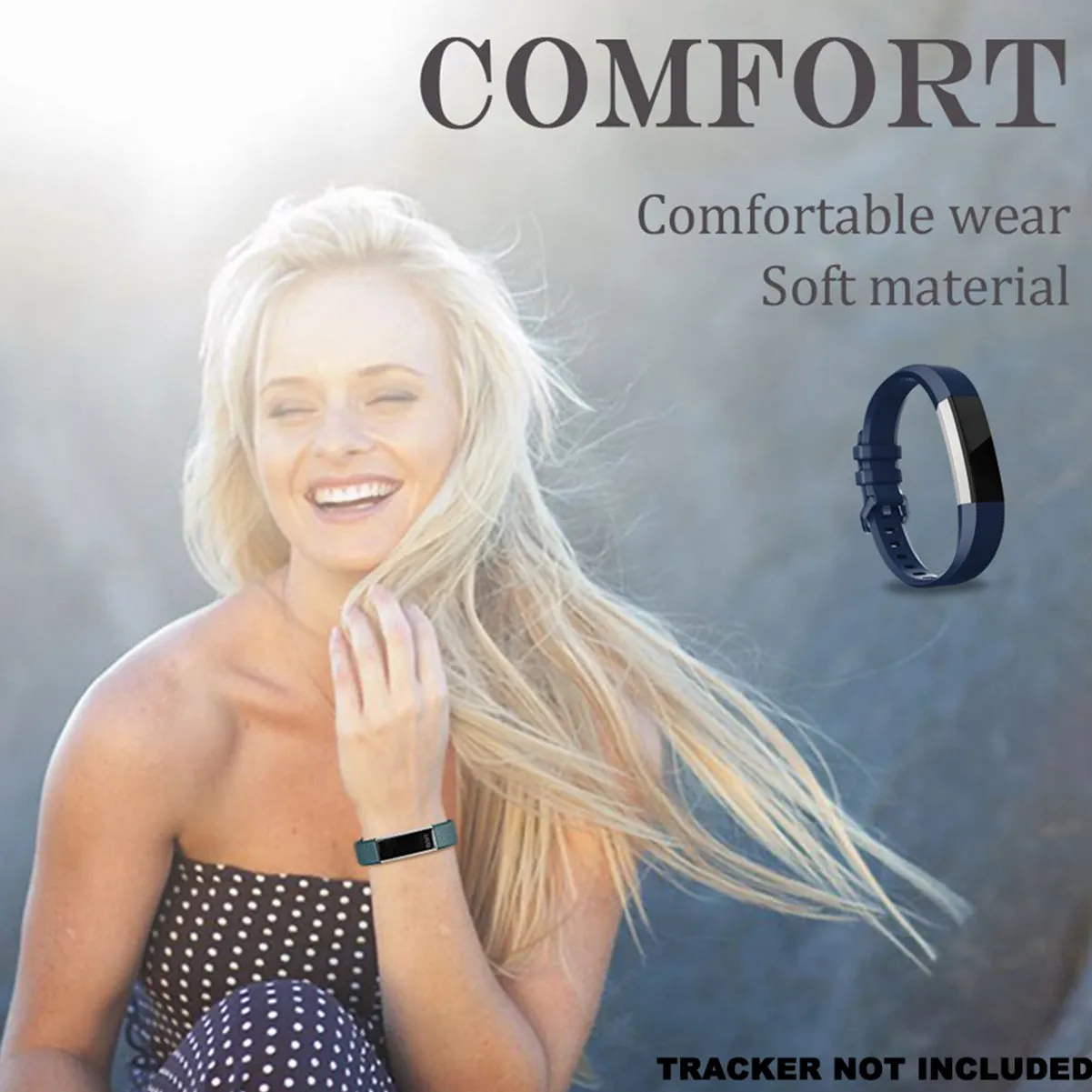 Silicone Strap For Fitbit Alta Bands/Alta HR/Ace-Midnight Blue