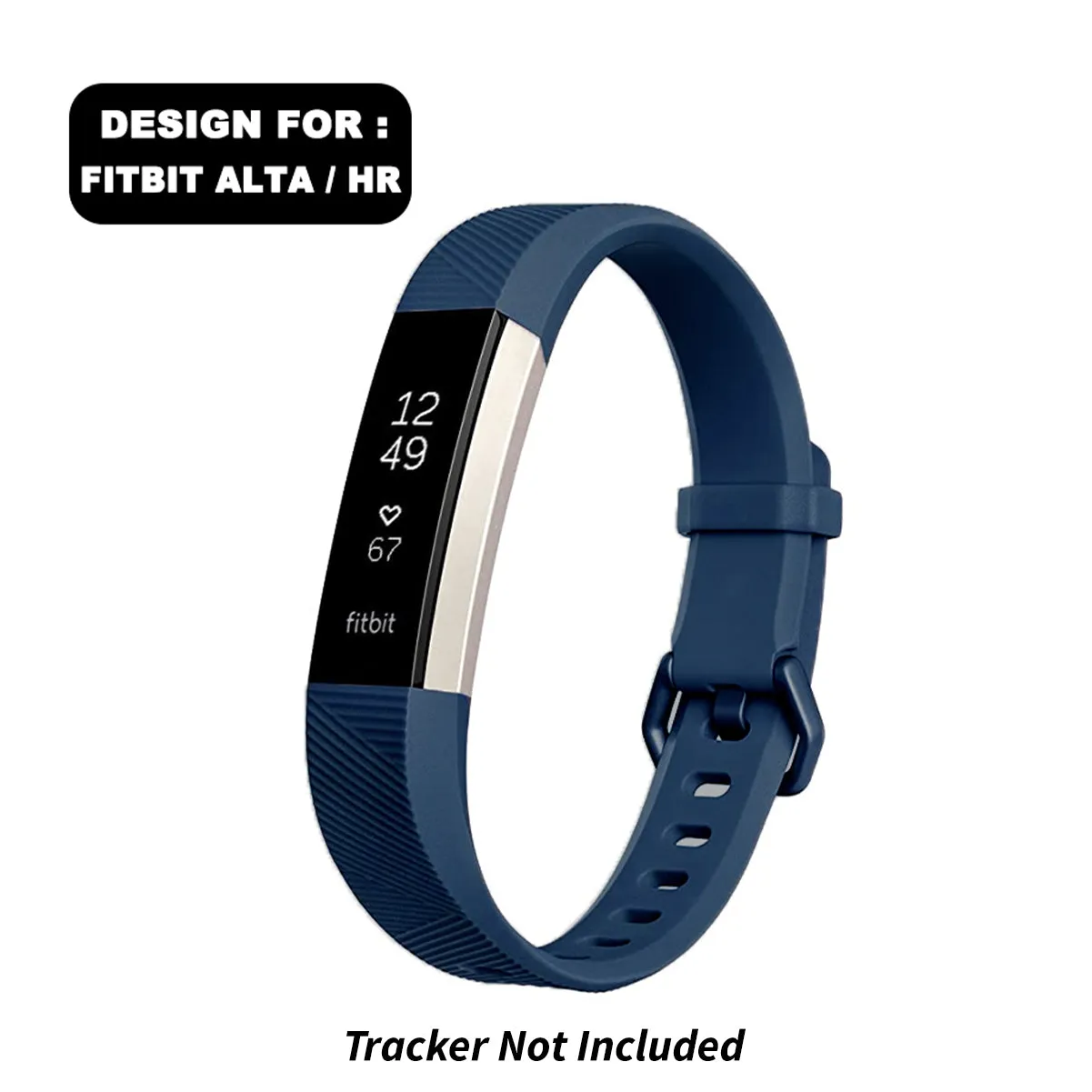 Silicone Strap For Fitbit Alta Bands/Alta HR/Ace-Midnight Blue