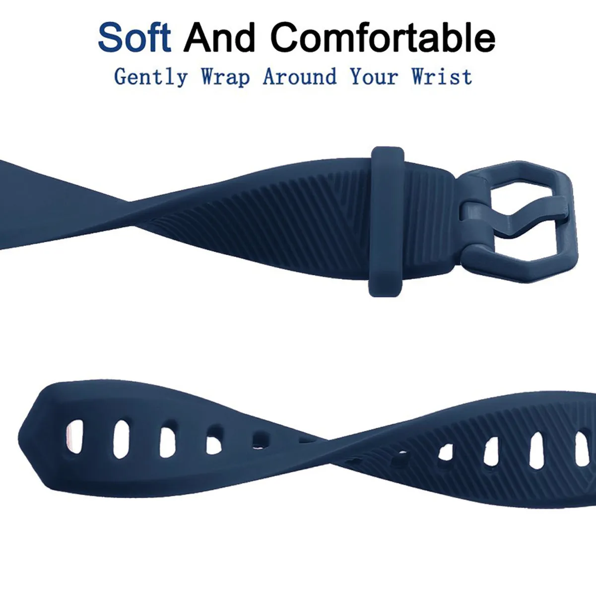 Silicone Strap For Fitbit Alta Bands/Alta HR/Ace-Midnight Blue