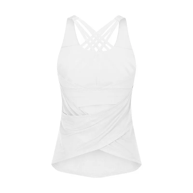 Stylish Sporty Women's Tops with Open Back and Cross Straps - SF1169