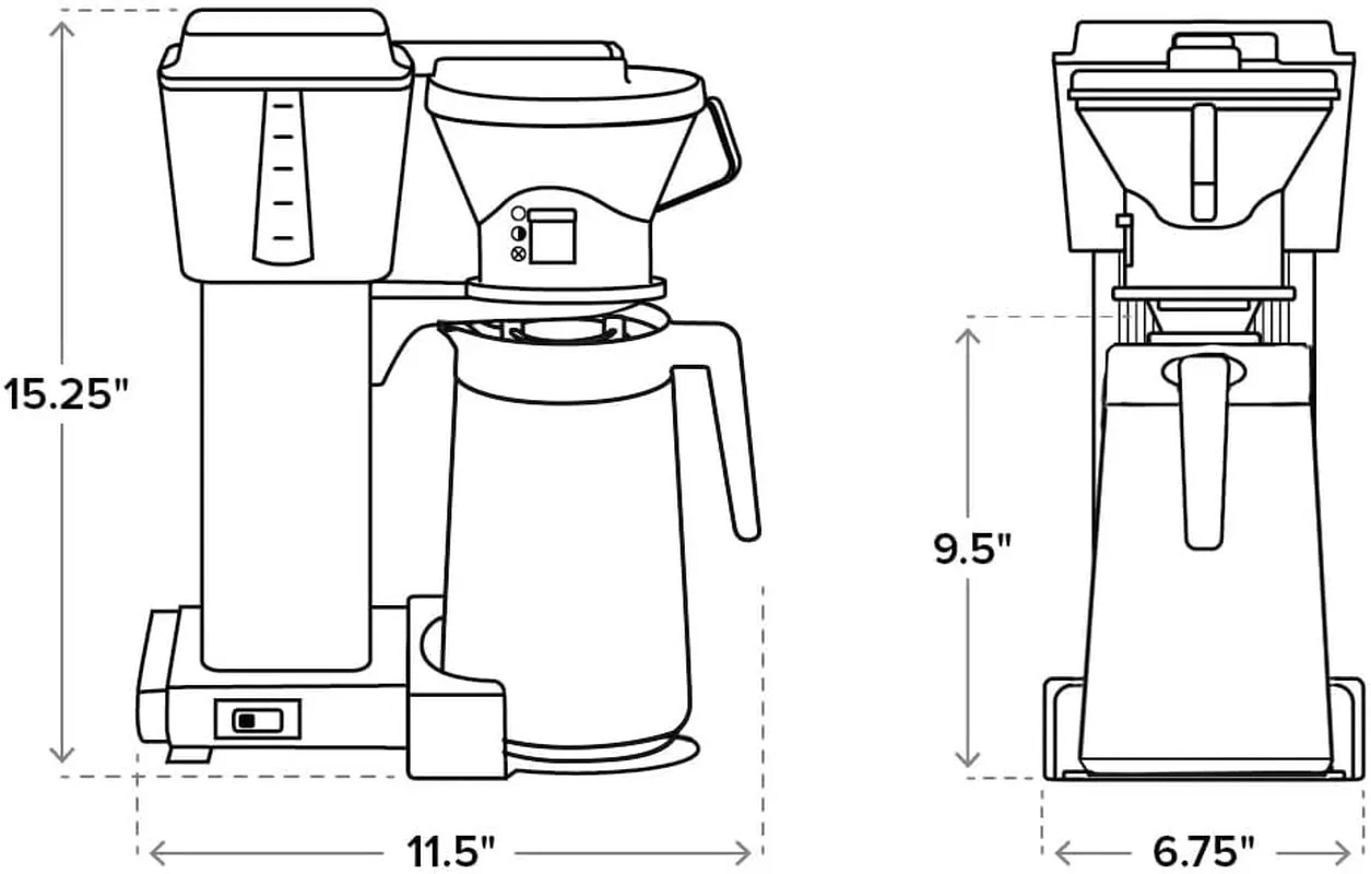 Technivorm KBT Coffee Brewer, 40 Oz, Stone Grey