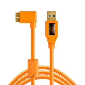 Tether Tools TetherPro USB 3 Micro-B Right Angle Adapter 4.6m - Hi-Vis Orange
