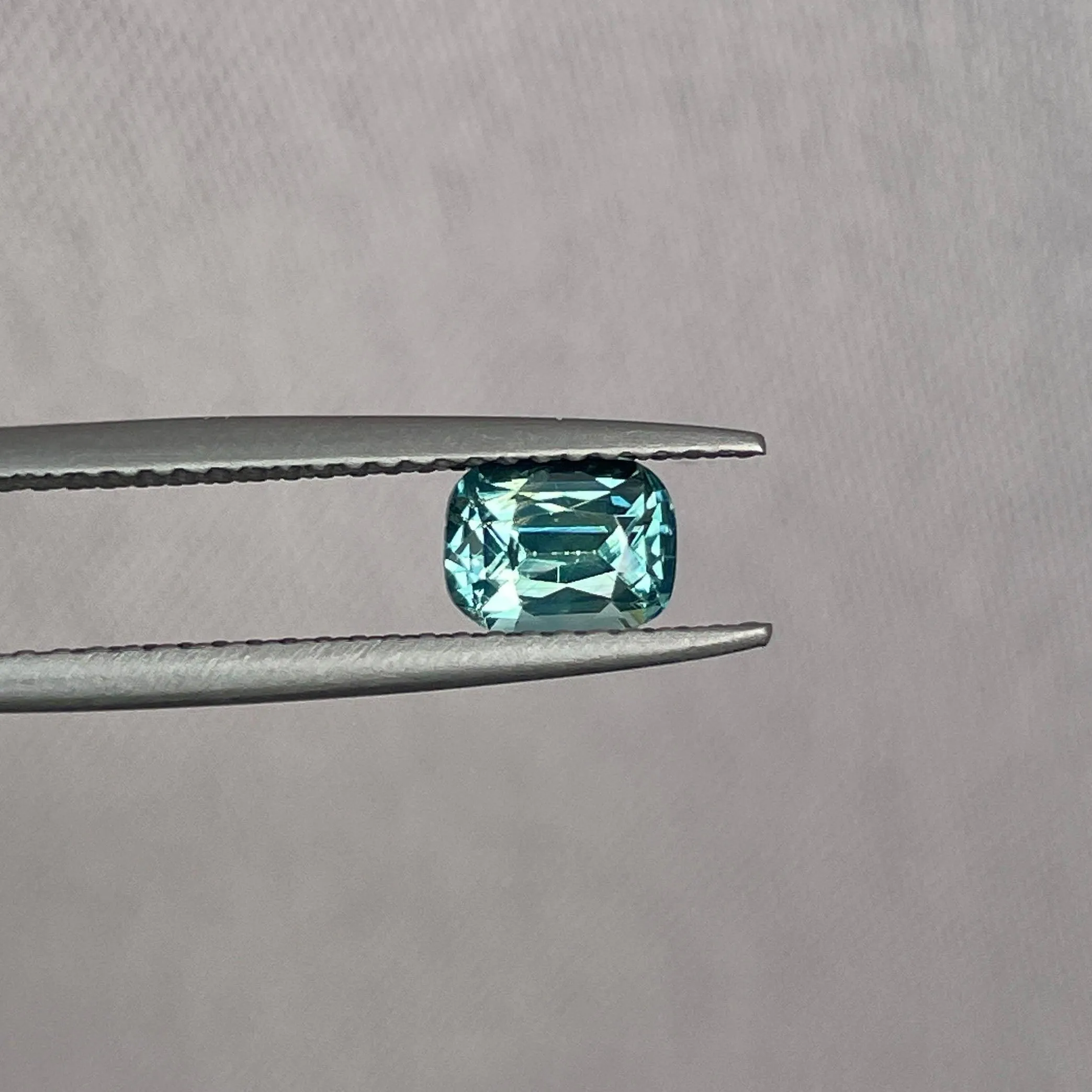 This 1.00 crt Green Sapphire is well cut to bring out the best colour and lustre, and has a perfect colour blend.